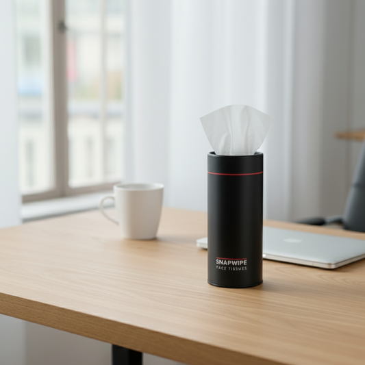 Snapwipe Face Tissues – Midnight Green (1 Canister + 4 Refills)