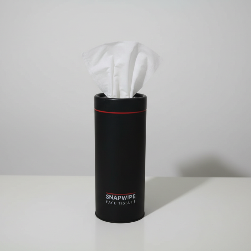 Snapwipe Midnight Edition – Car Tissue Kit (4 Refills Included)